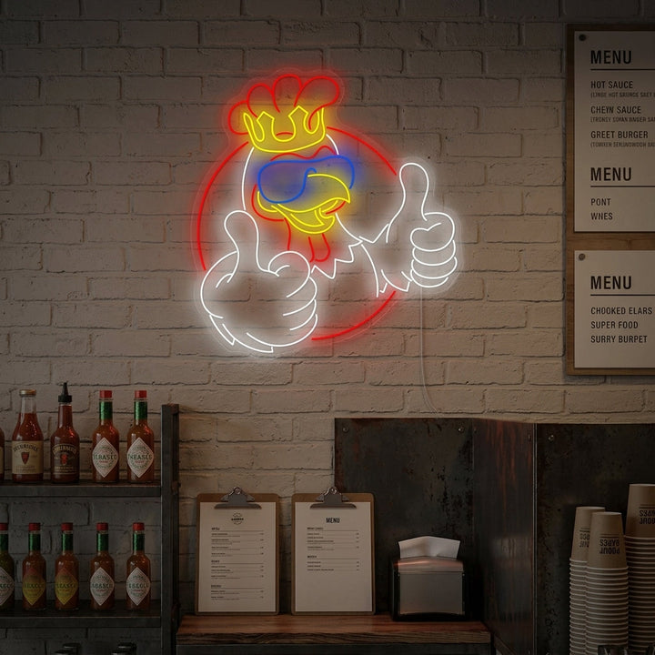 "Rooster King" Neon Sign