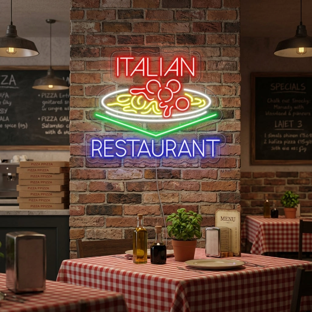 "ITALIAN RESTAURANT" Neon Sign
