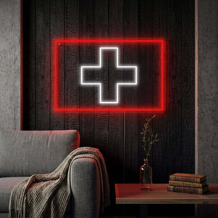 "Flag of Switzerland" Neon Sign