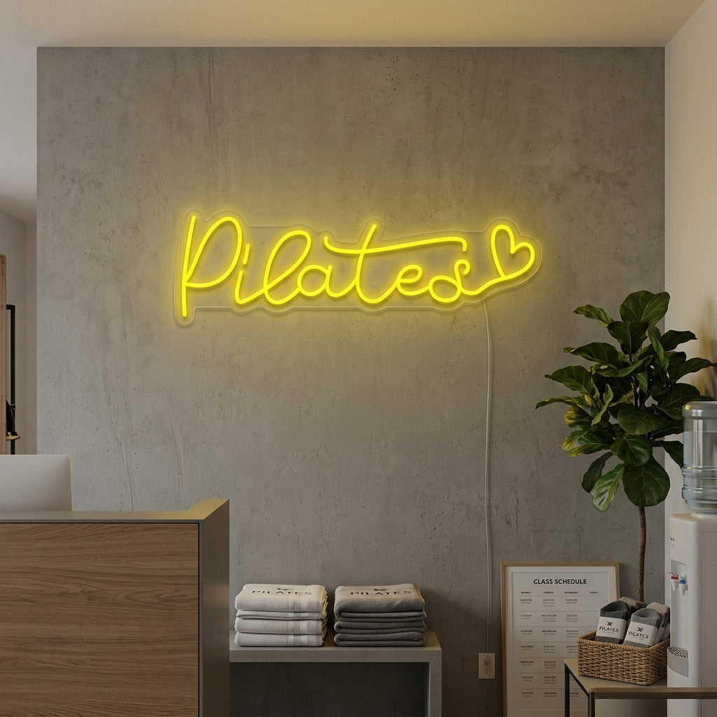 "Pilates Heart" Neon Sign