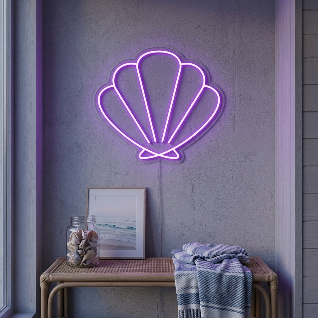 "Mermaid Shell" Neon Sign