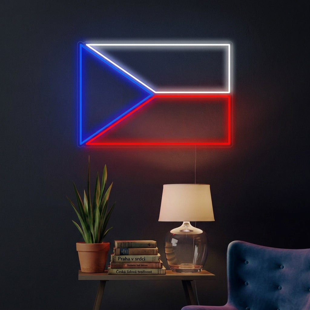 "Flag of Czech Republic" Neon Sign