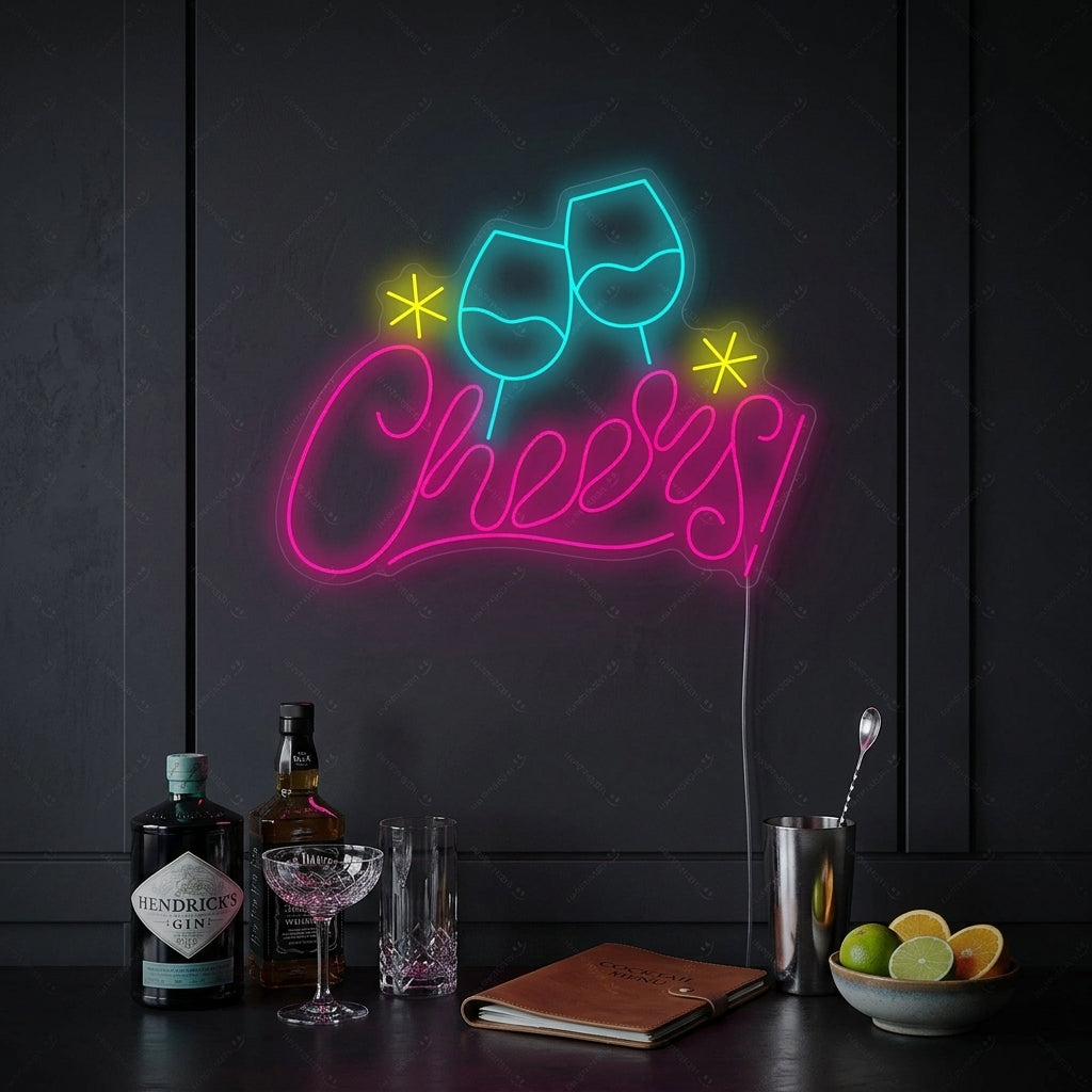 "Cheers" Neon Sign
