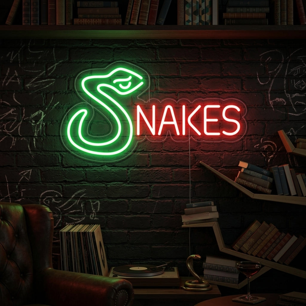 "Snakes" Neon Sign