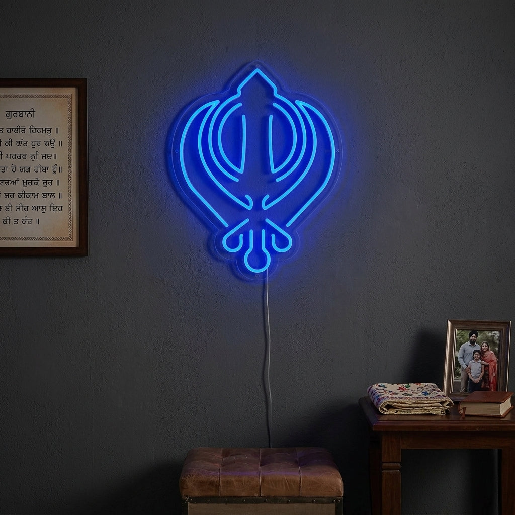 "Sikhism Khanda Symbol" Neon Sign