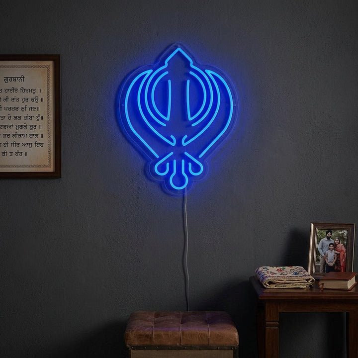 "Sikhism Khanda Symbol" Neon Sign