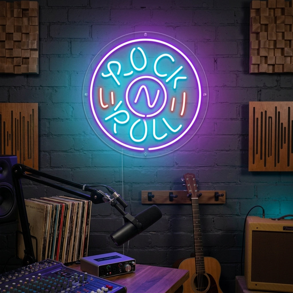 "ROCK And N ROLL LIVE MUSIC Party" Neon Sign