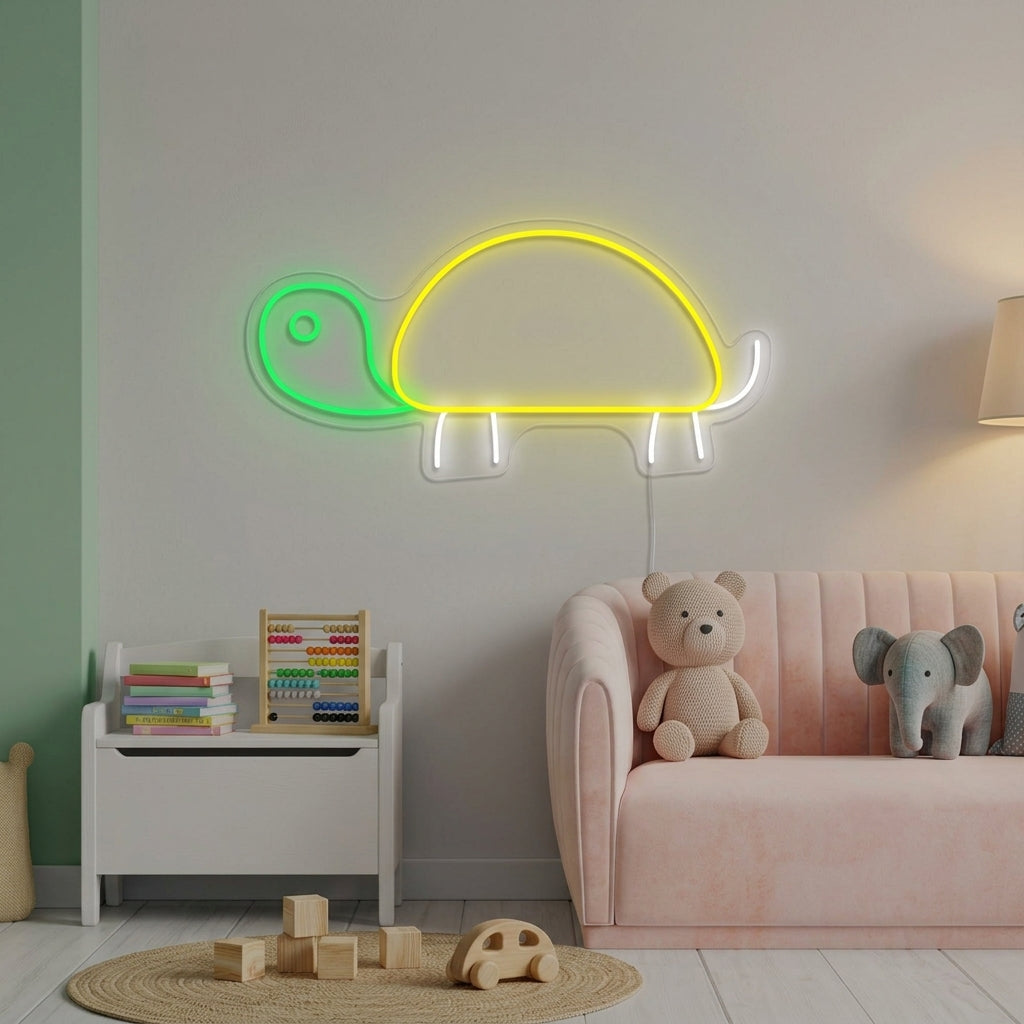 "Turtle, Kids Room Decor" Neon Sign