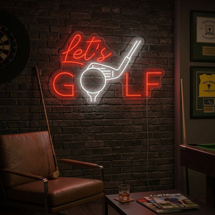 "Let's Golf" Neon Sign