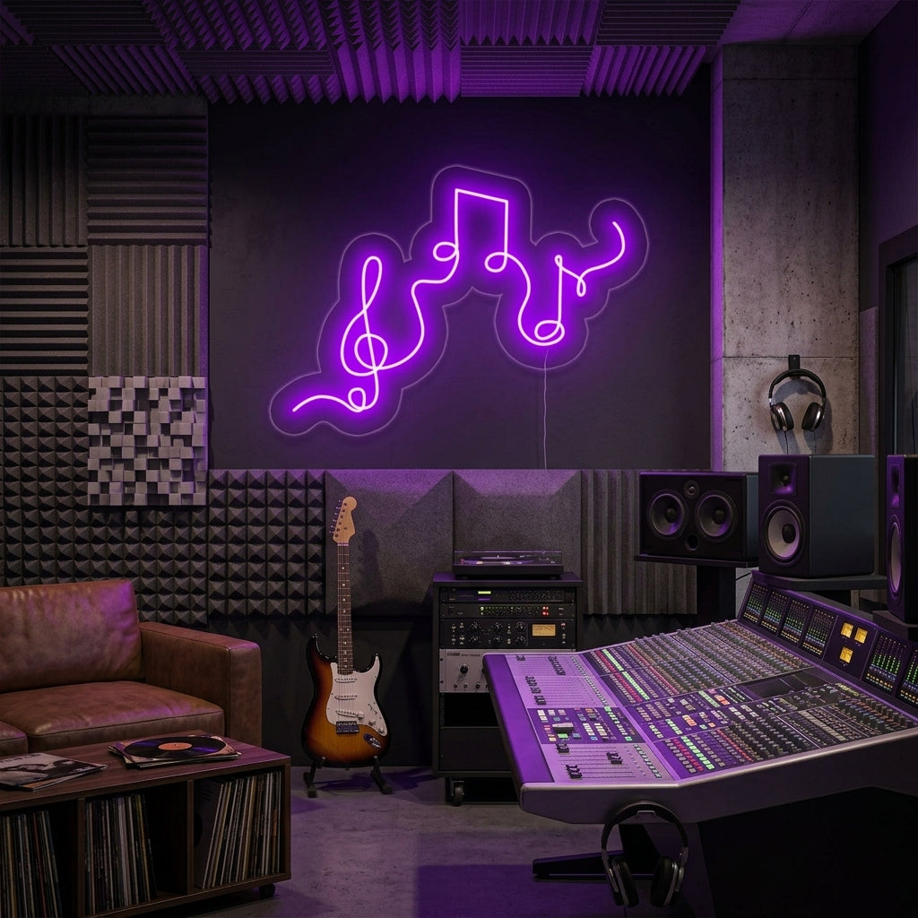 "Music Notes" Neon Sign