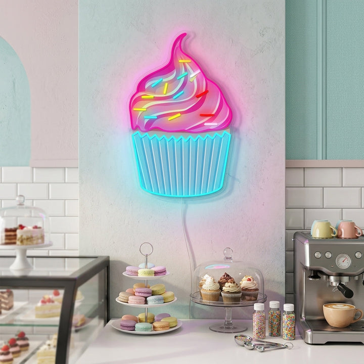 "Cupcake With Colorful Sprinkles" Neon Sign