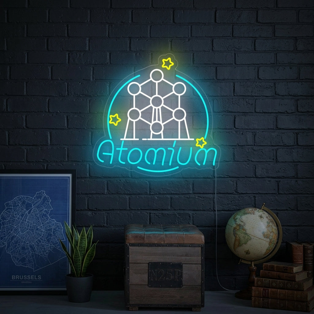 "Belgium Atomium Brussels" Neon Sign