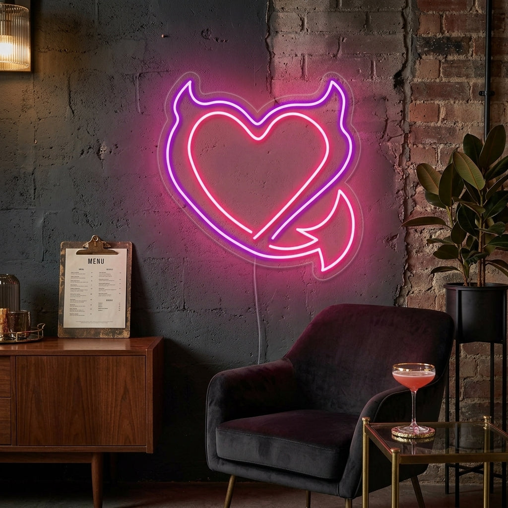 "Devil Heart" Neon Sign