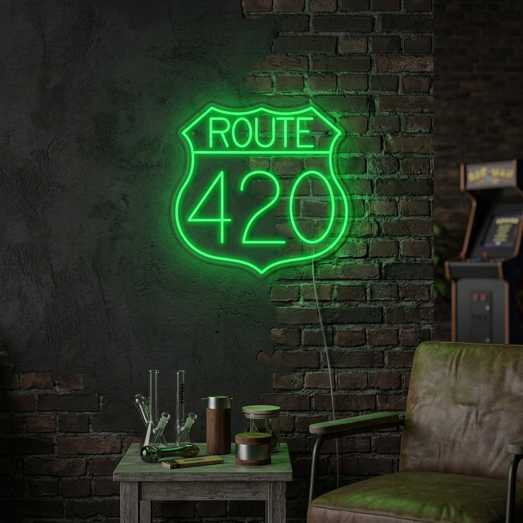 "Route 420 US Highway" Neon Sign