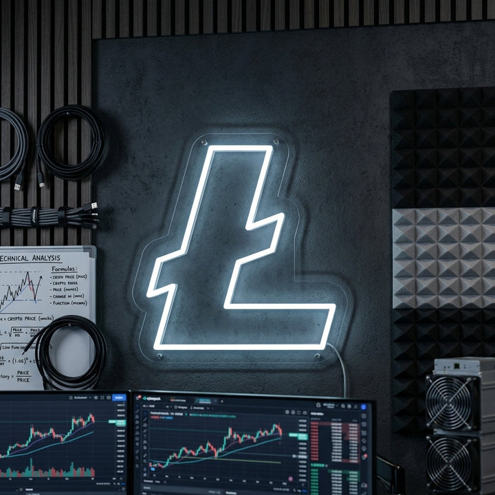 "LITECOIN LTC" Neon Sign