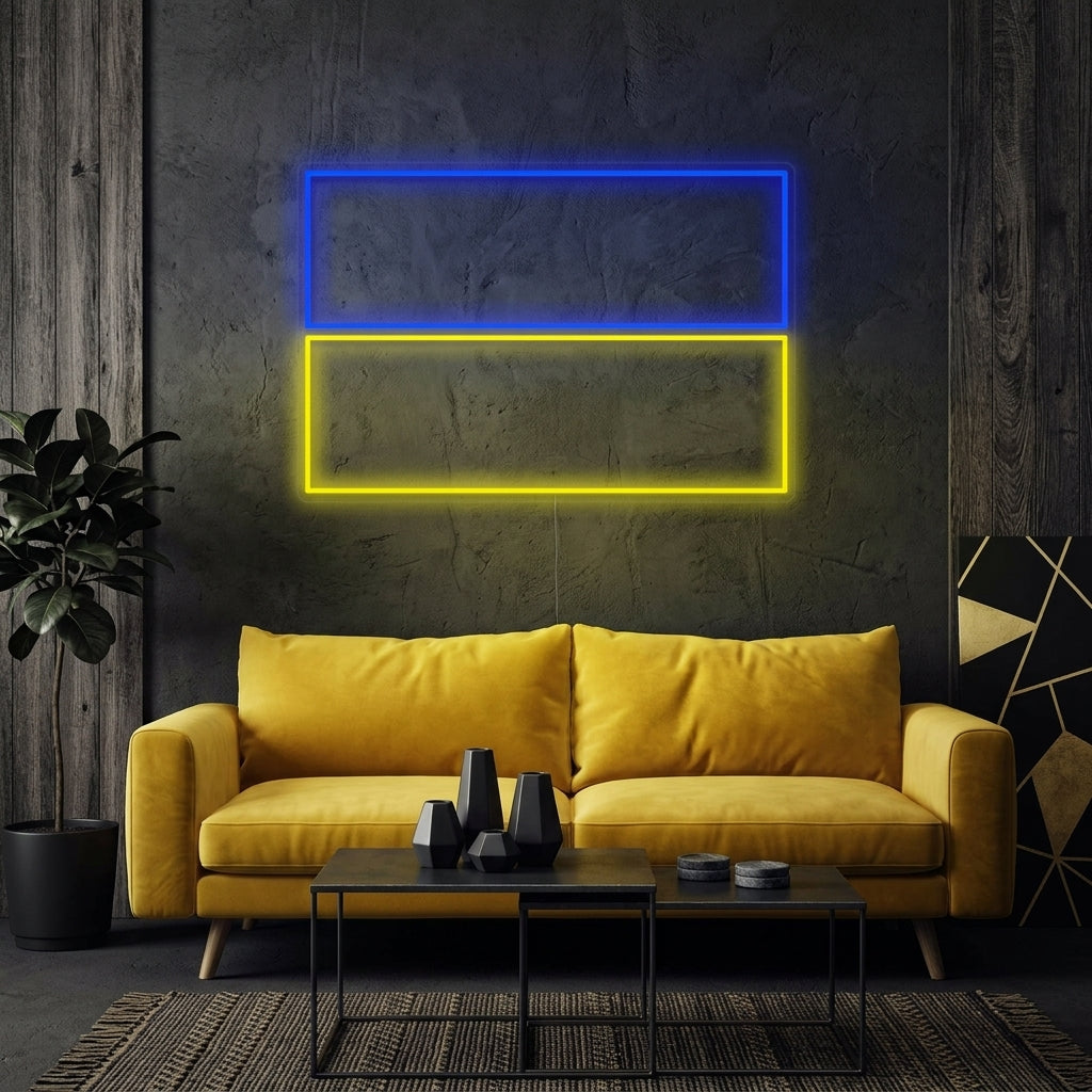 "Flag of Ukraine" Neon Sign