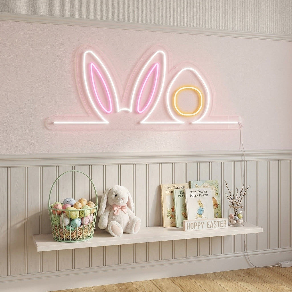 "Easter Bunny Ears" Neon Sign