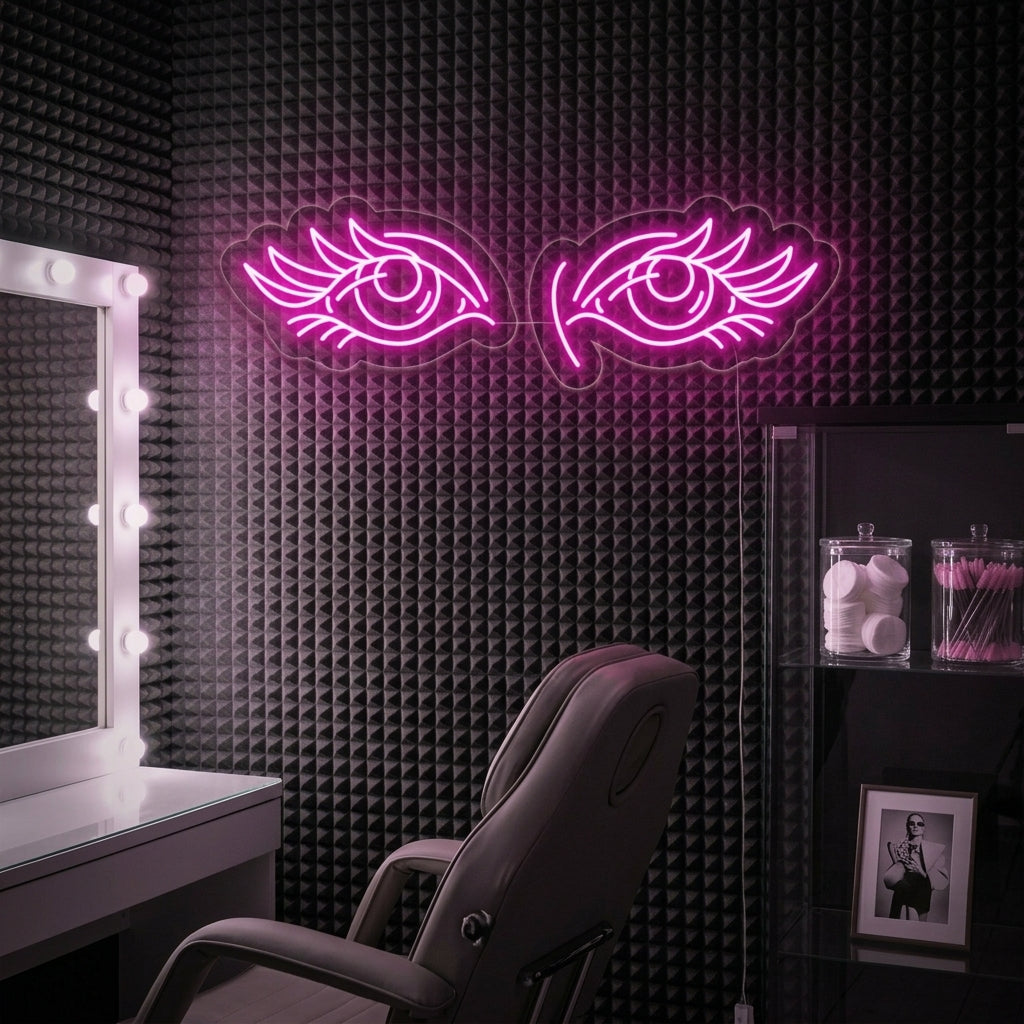"Eyes Lashes" Neon Sign
