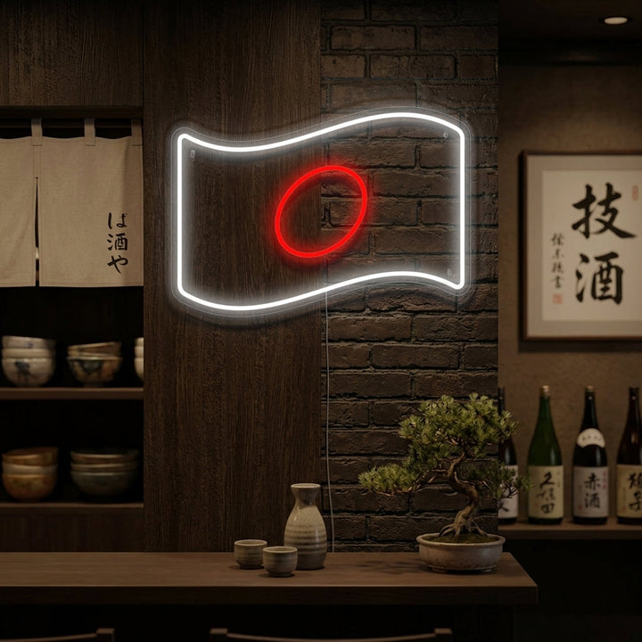 "Flag of Japan" Neon Sign