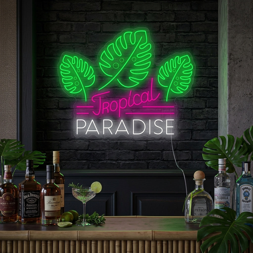 "Tropical Paradise" Neon Sign