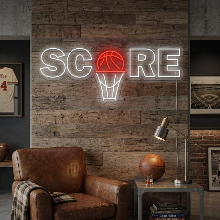 "Basketball Score" Neon Sign