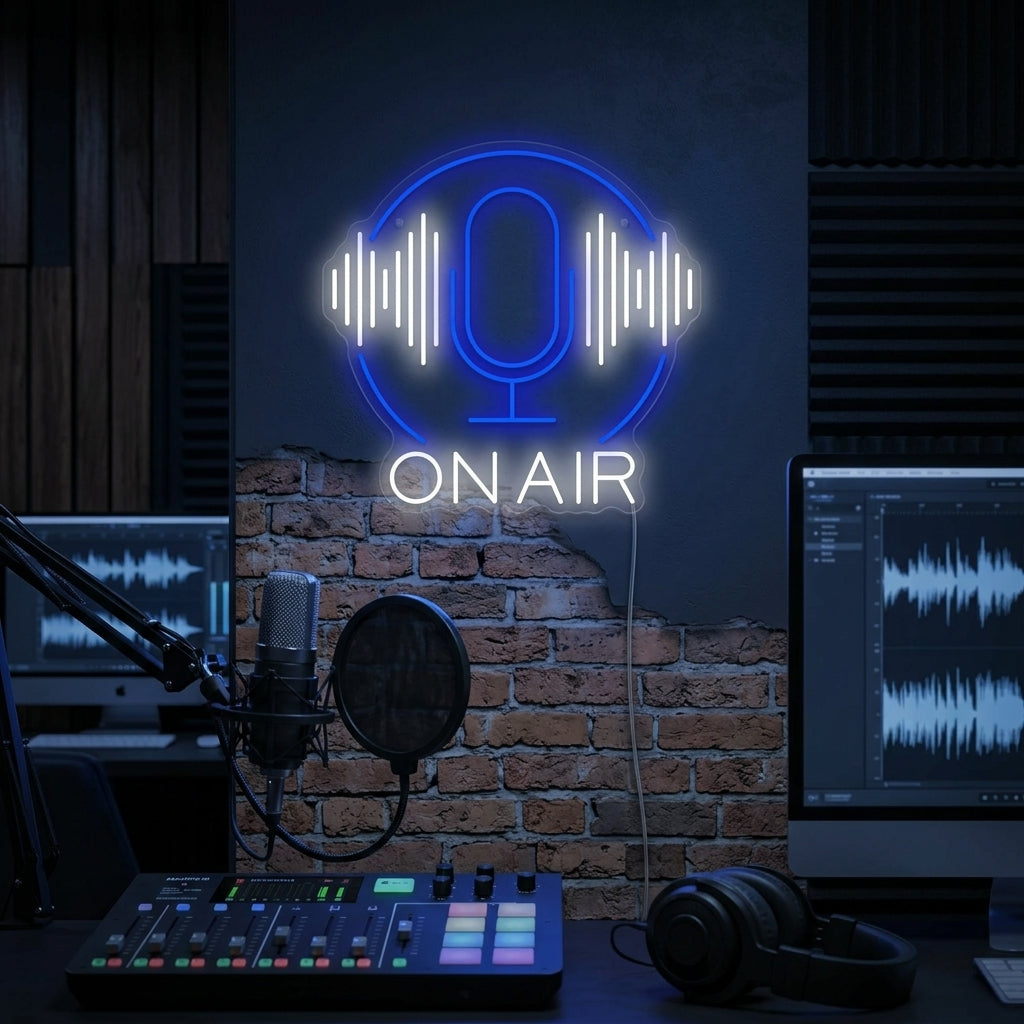 "Podcast On Air" Neon Sign