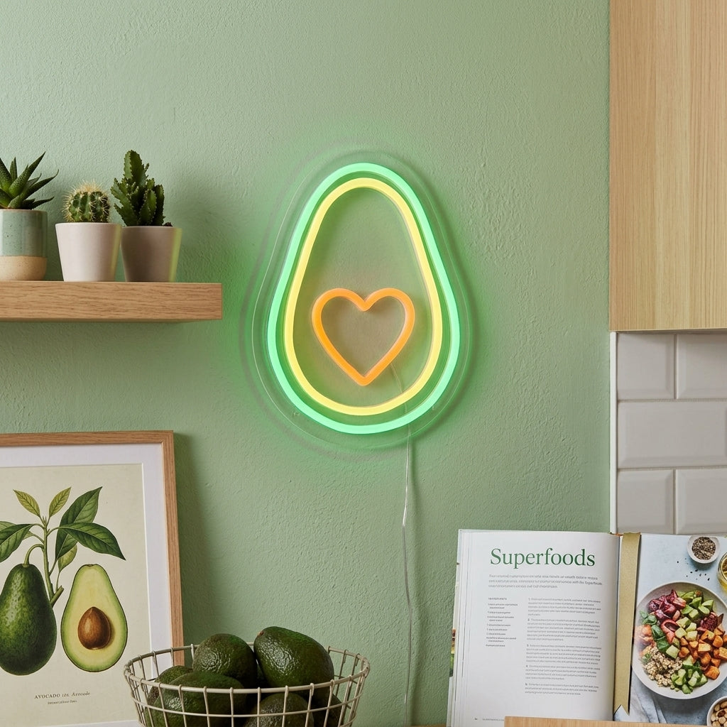 "Avocado Heart" Neon Sign