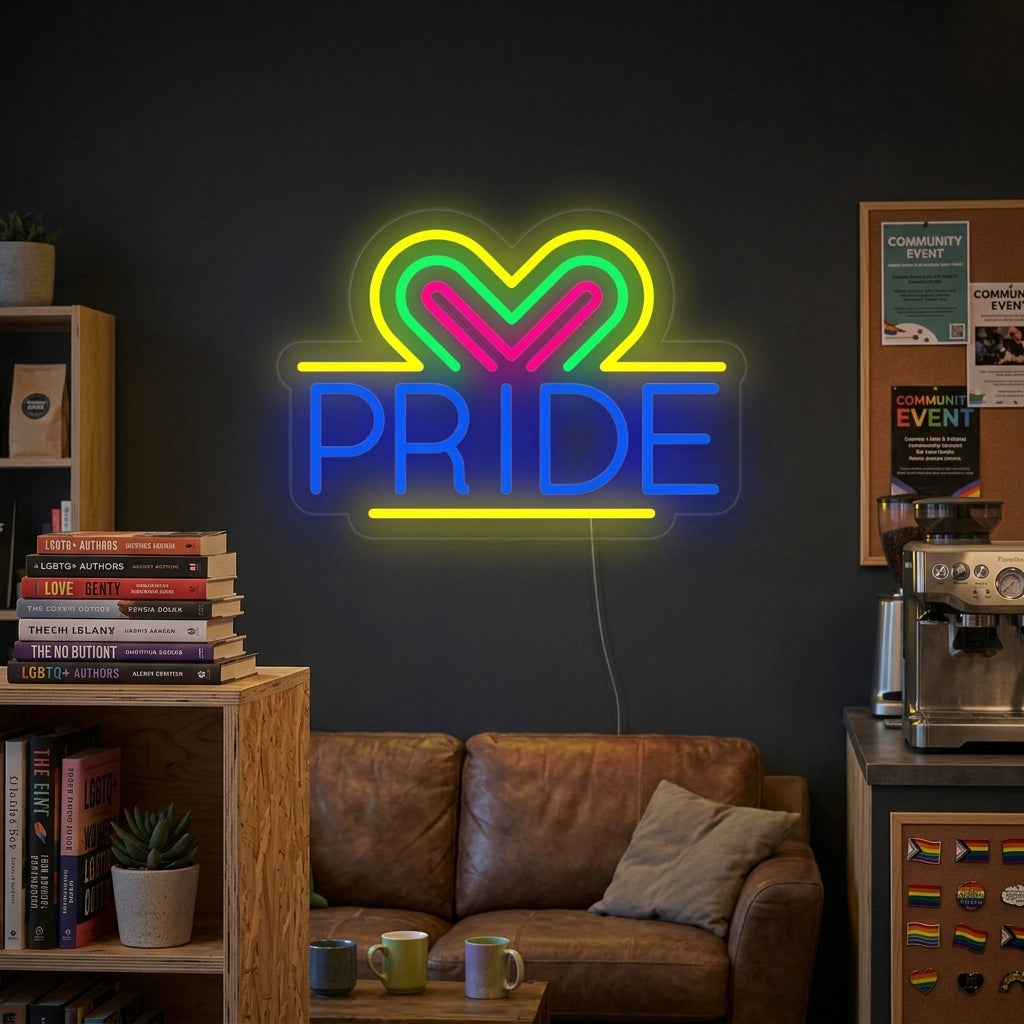 "LGBT Pride Heart" Neon Sign