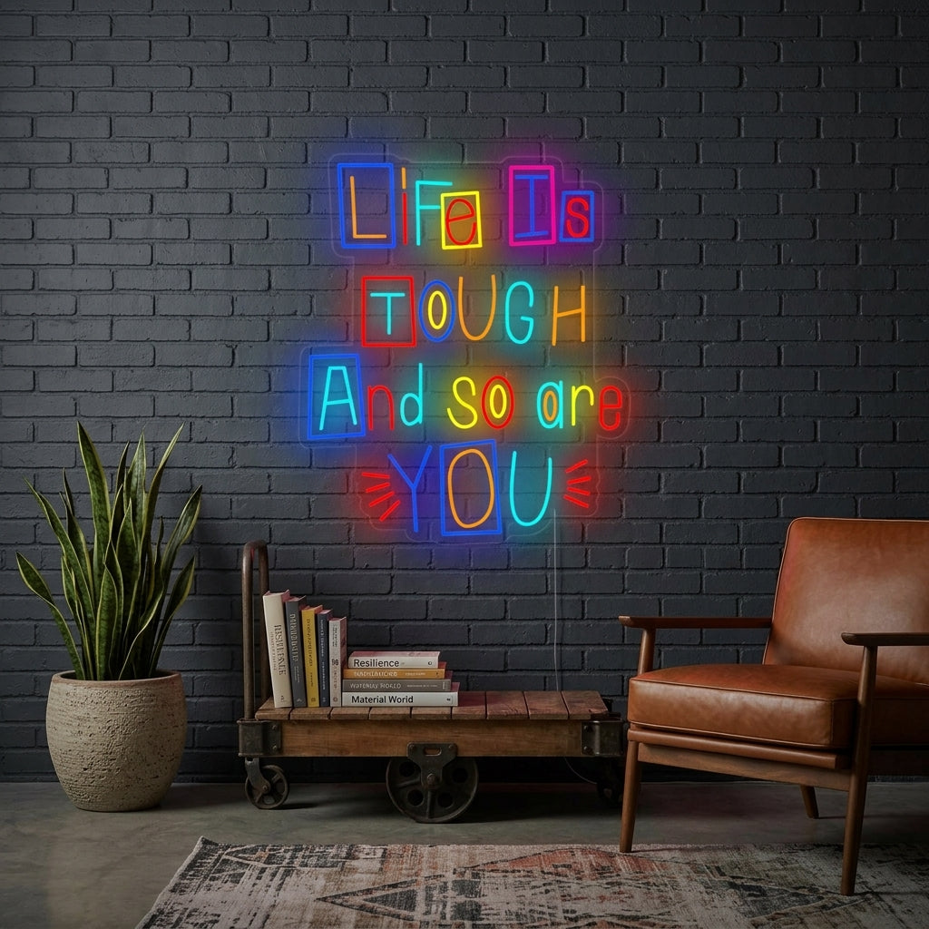 "Life is Tough and So Are You" Neon Sign