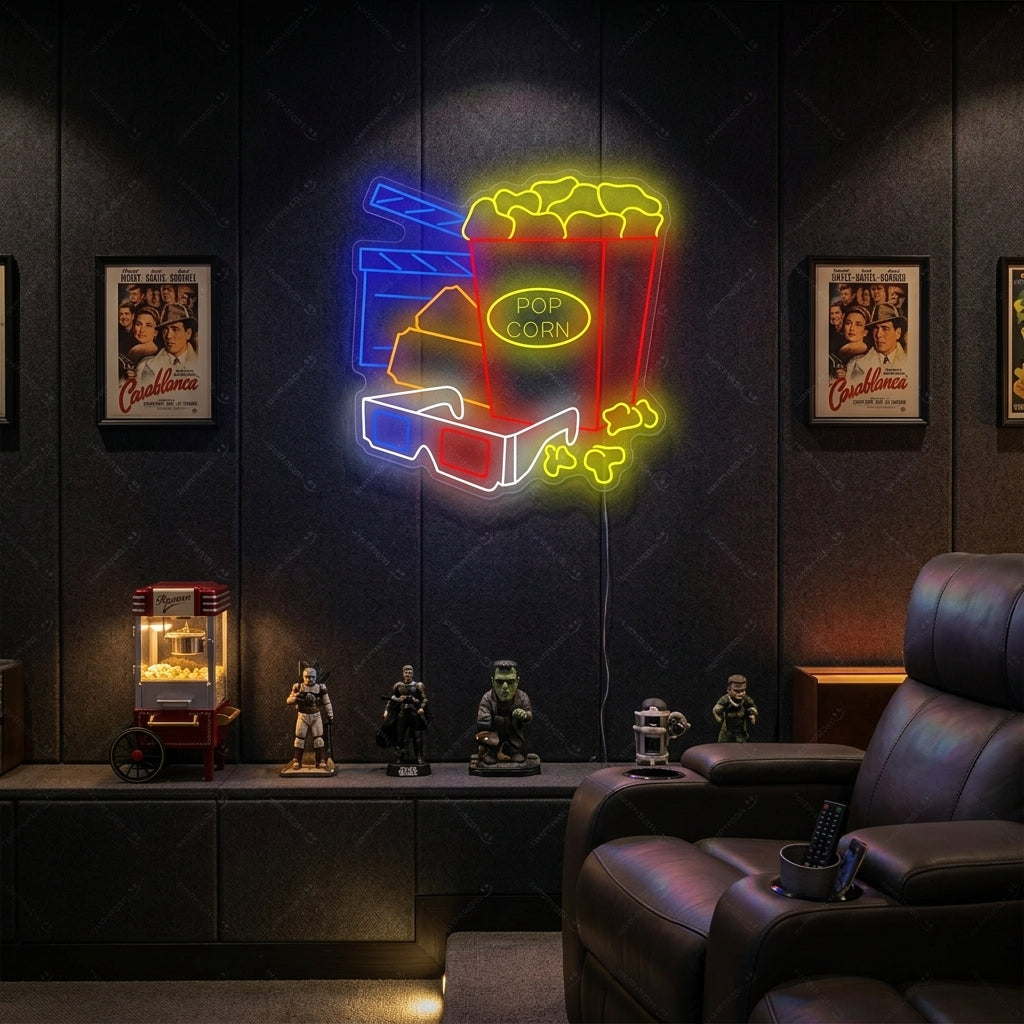 "Cinema Movie Time" Neon Sign