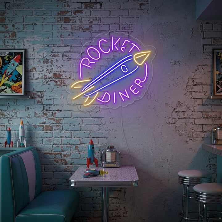 "ROCKET DINER" Neon Sign