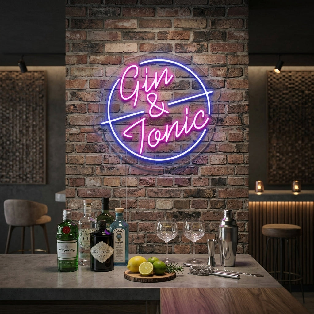 "Gin Tonic Bar" Neon Sign