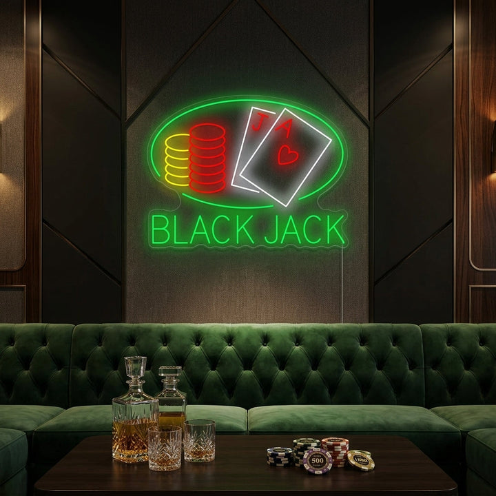"Black Jack" Neon Sign