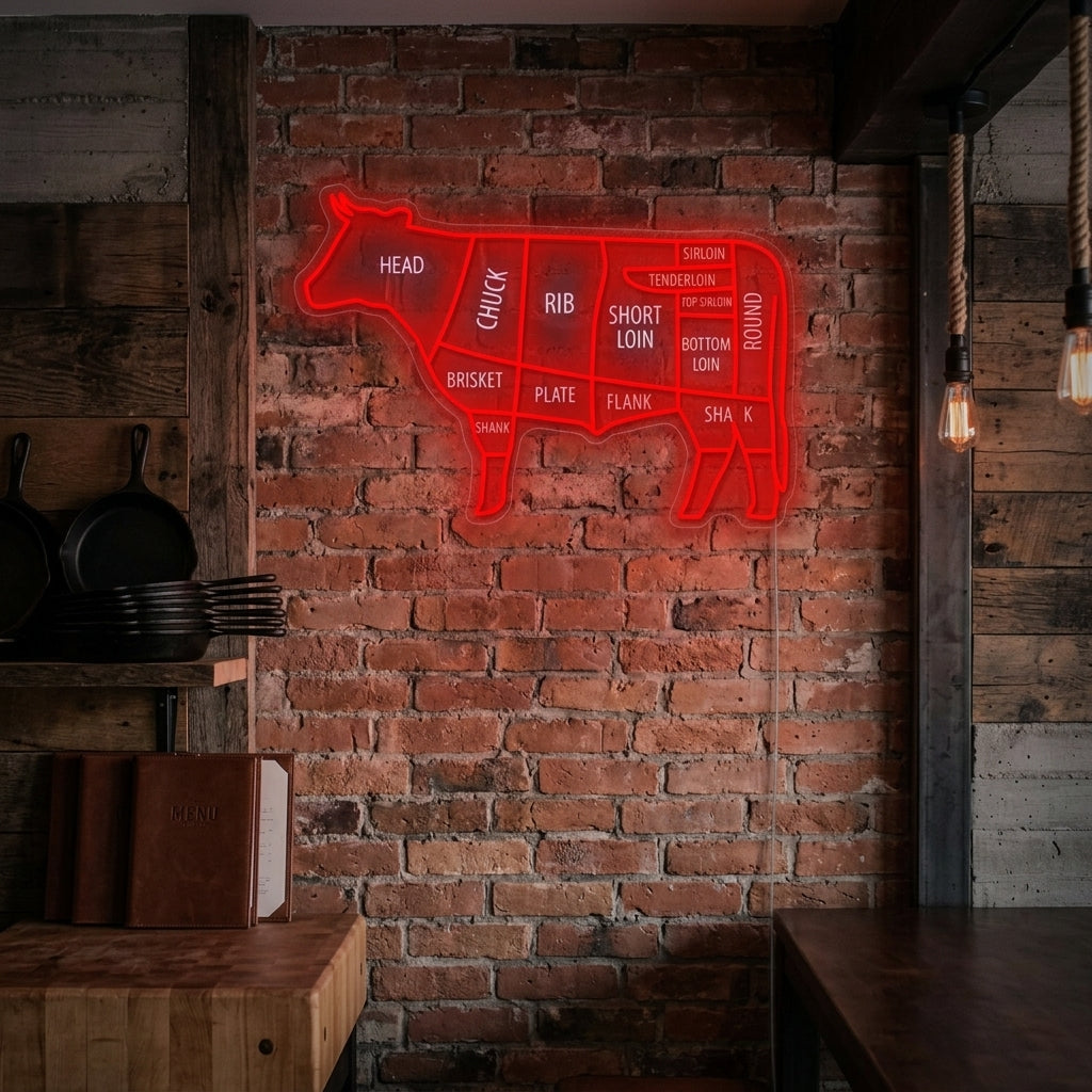 "Cut Of Beef" Neon Sign