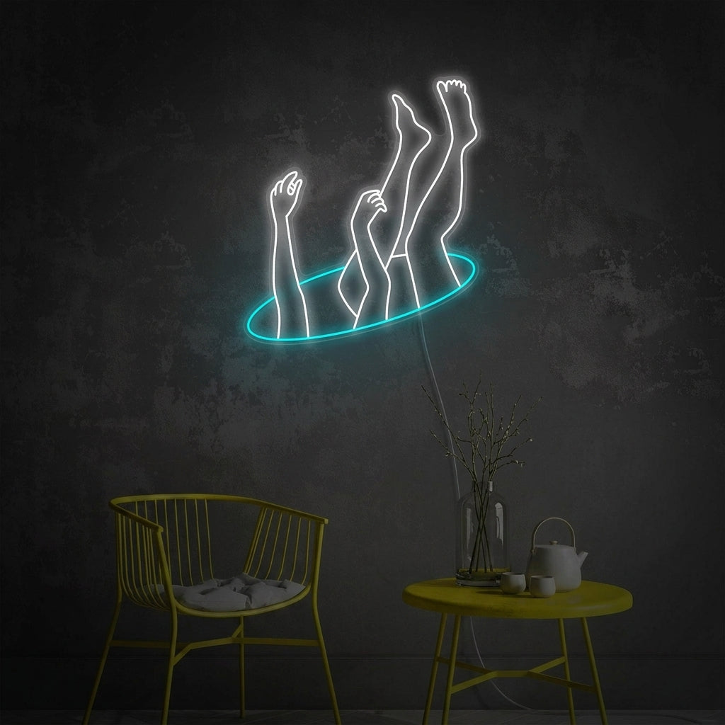 "Anxiety Falling" Neon Sign