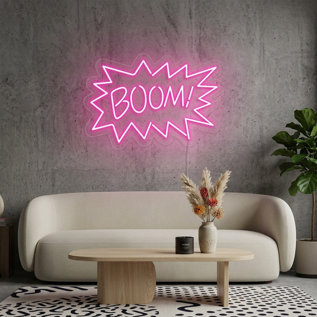 "Boom" Neon Sign