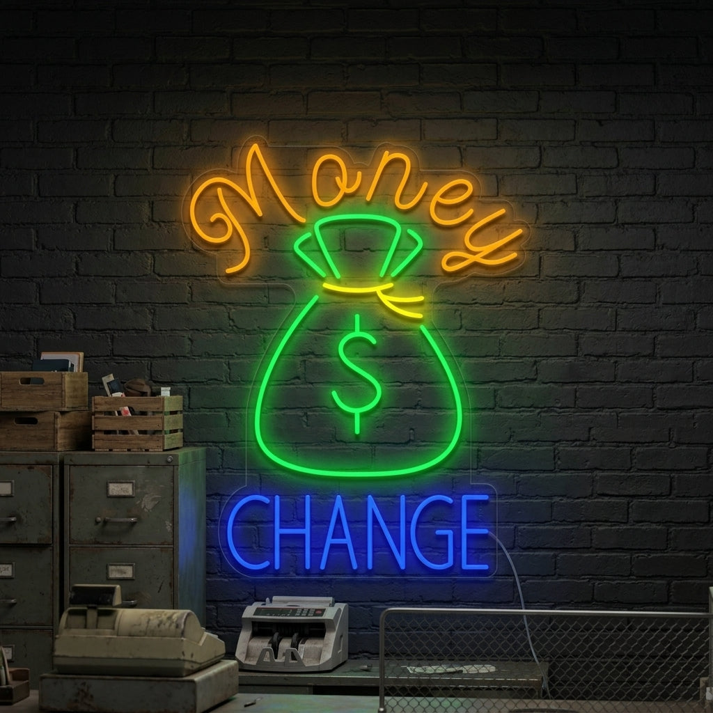 "Money Change" Neon Sign