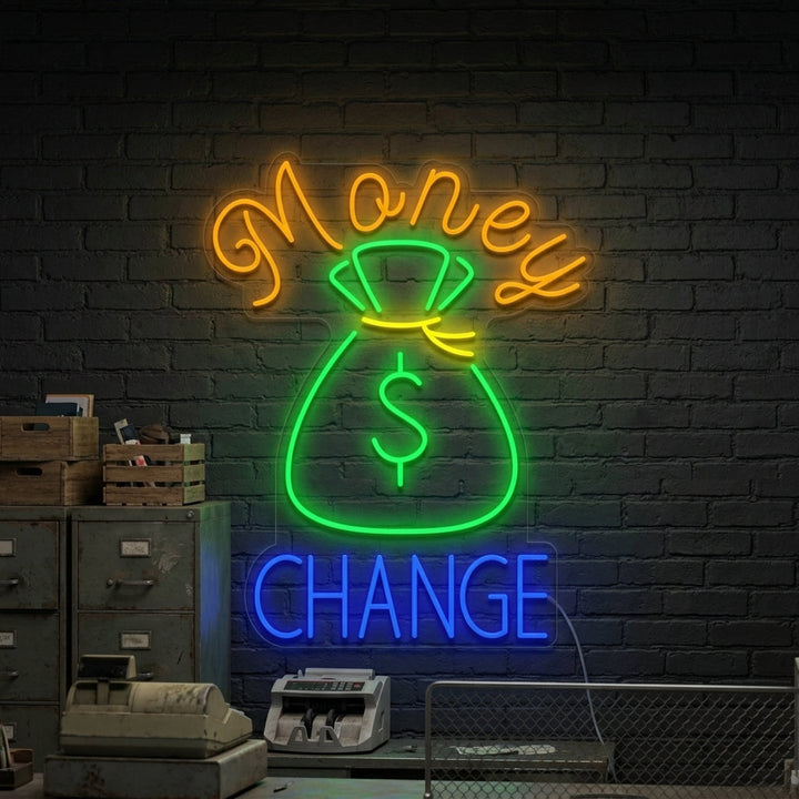 "Money Change" Neon Sign