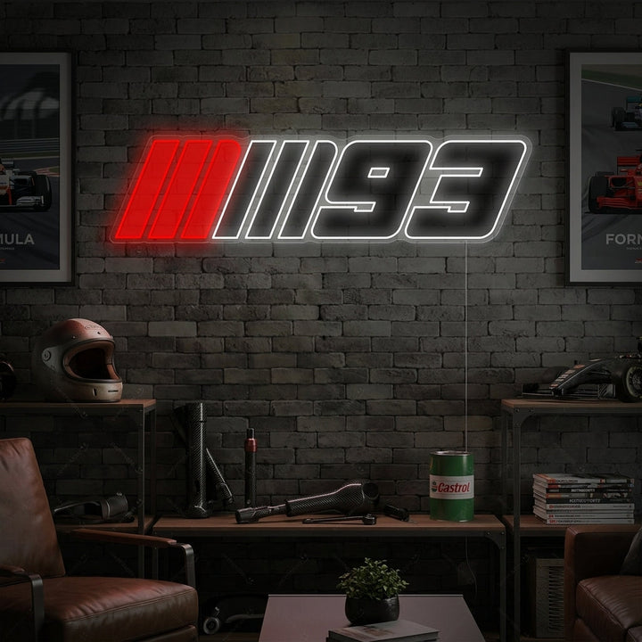 "Marc Marquez 93 Race Logo" Neon Sign