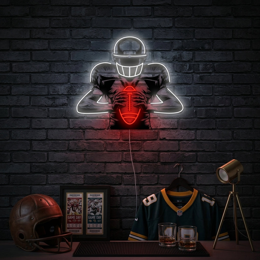 "American Football Player" Neon Sign