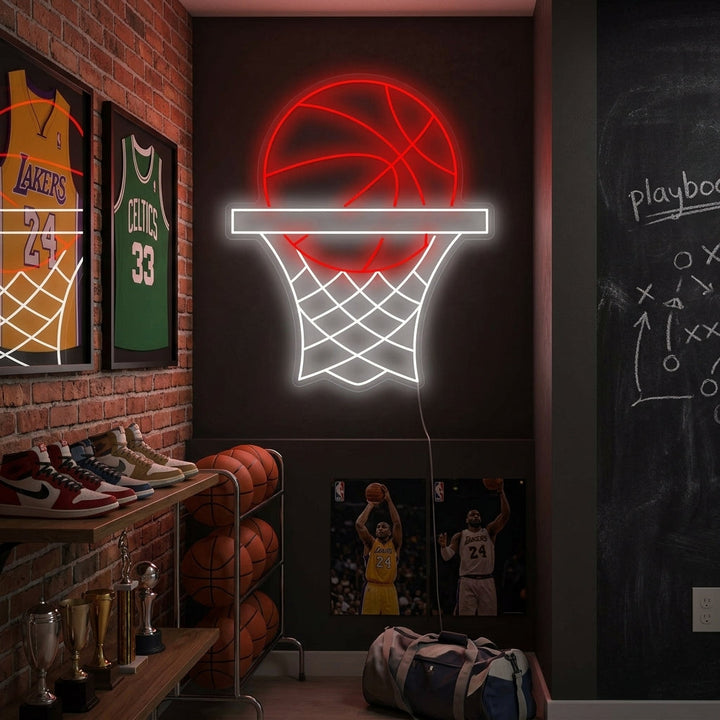 "Basketball Hoop" Neon Sign