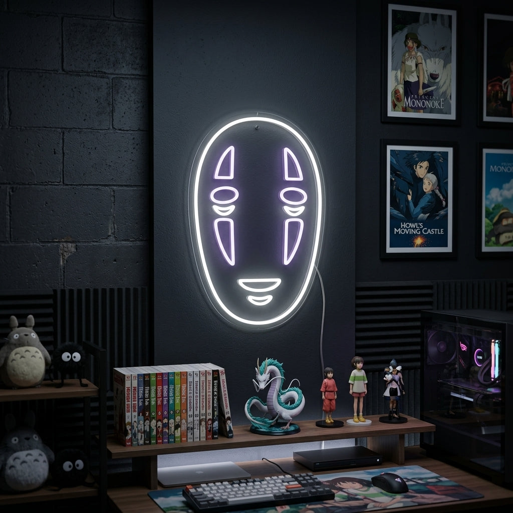 "No Face" Neon Sign