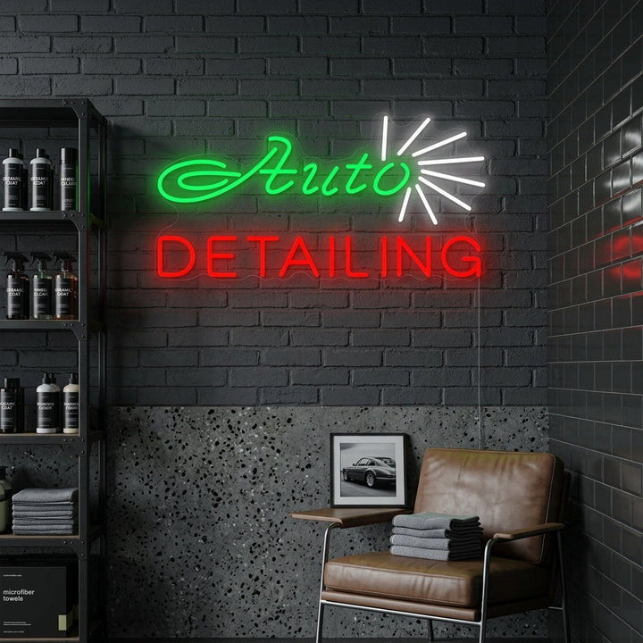 "Auto Detailing Shop" Neon Sign