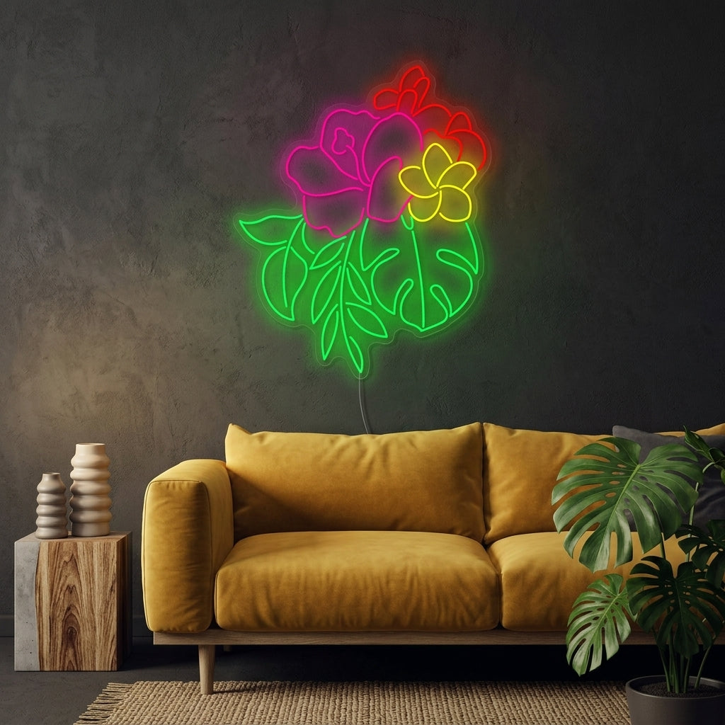 "Hibiscus Flower" Neon Sign