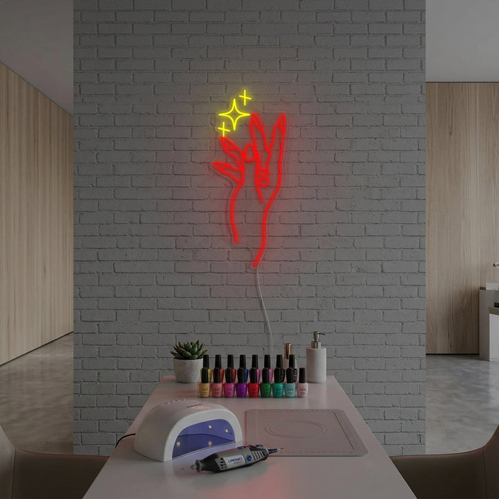 "Hand Nail Manicure Store" Neon Sign