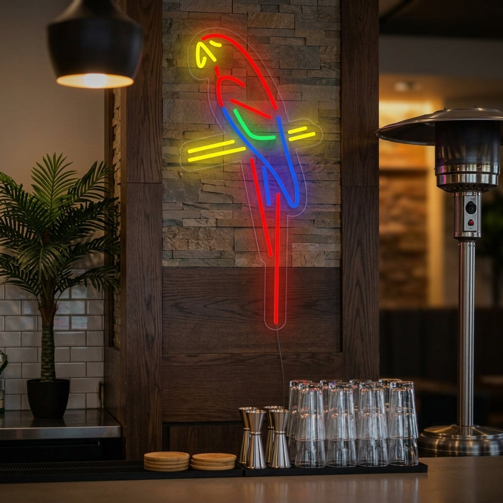 "Parrot Bar Pub" Neon Sign