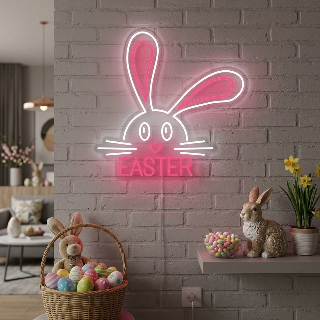 "Easter Bunny Rabbit Animal" Neon Sign