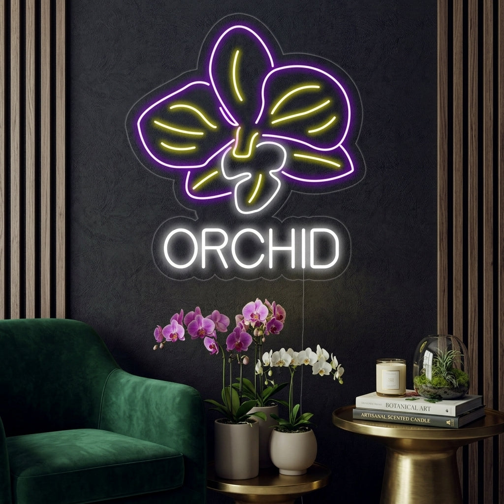 "Orchid Flower" Neon Sign