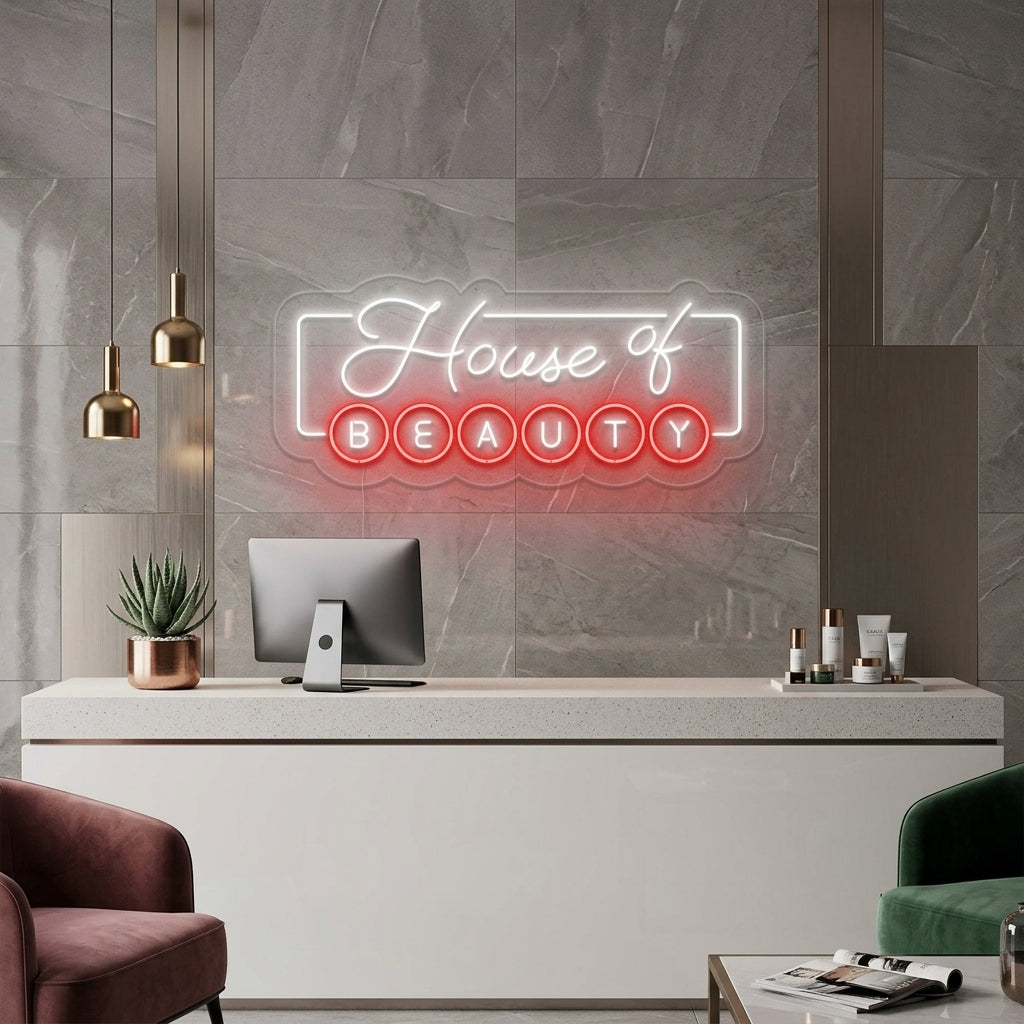 "House of Beauty" Neon Sign