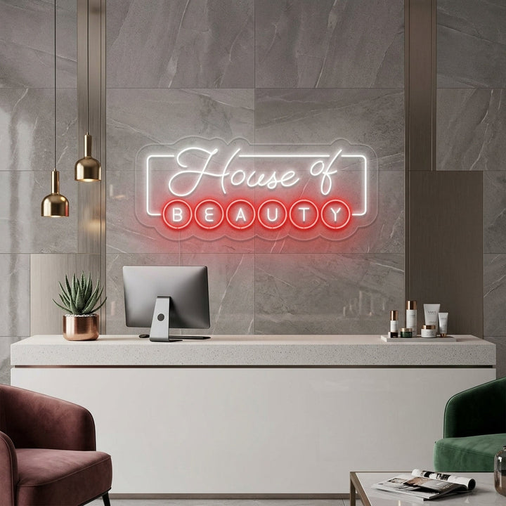 "House of Beauty" Neon Sign